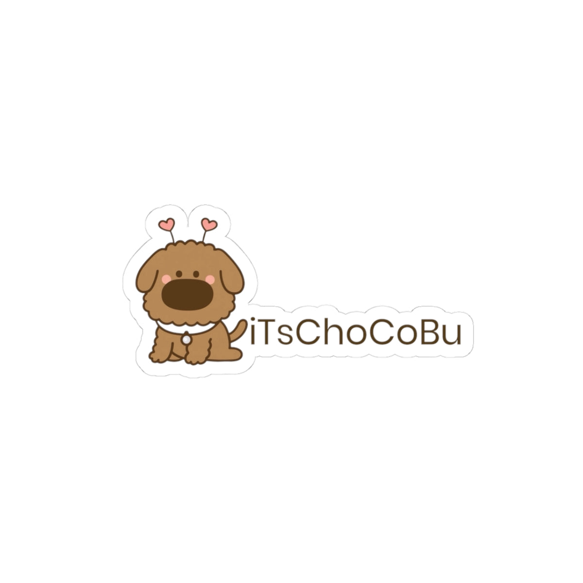 Cute Puppy Sticker — 'iTsChoCoBu' Kiss-Cut Laptop Decal