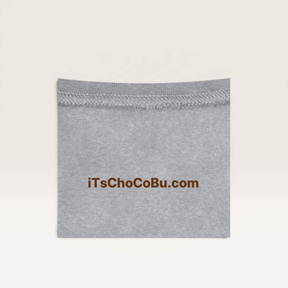 iTsChoCoBu Autumn Basket grey sweatshirt featuring a puppy in an autumn themed basket graphic